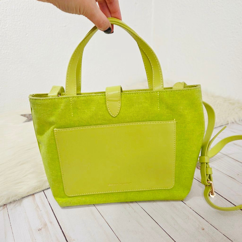 Rebecca Minkoff Megan Mini Tote Crossbody Bag Chartreuse lime green - Picture 3 of 9